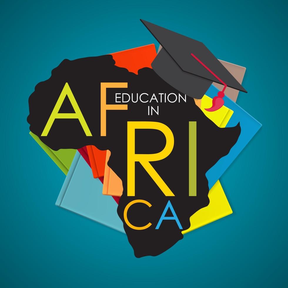 Educación de la escuela de negocios en la ilustración de vector de concepto de África