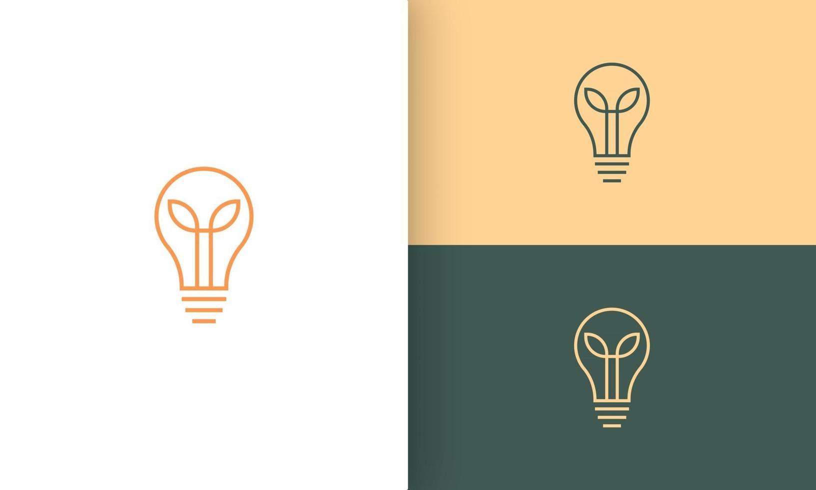 bulb or knowledge logo in simple and modern style vector