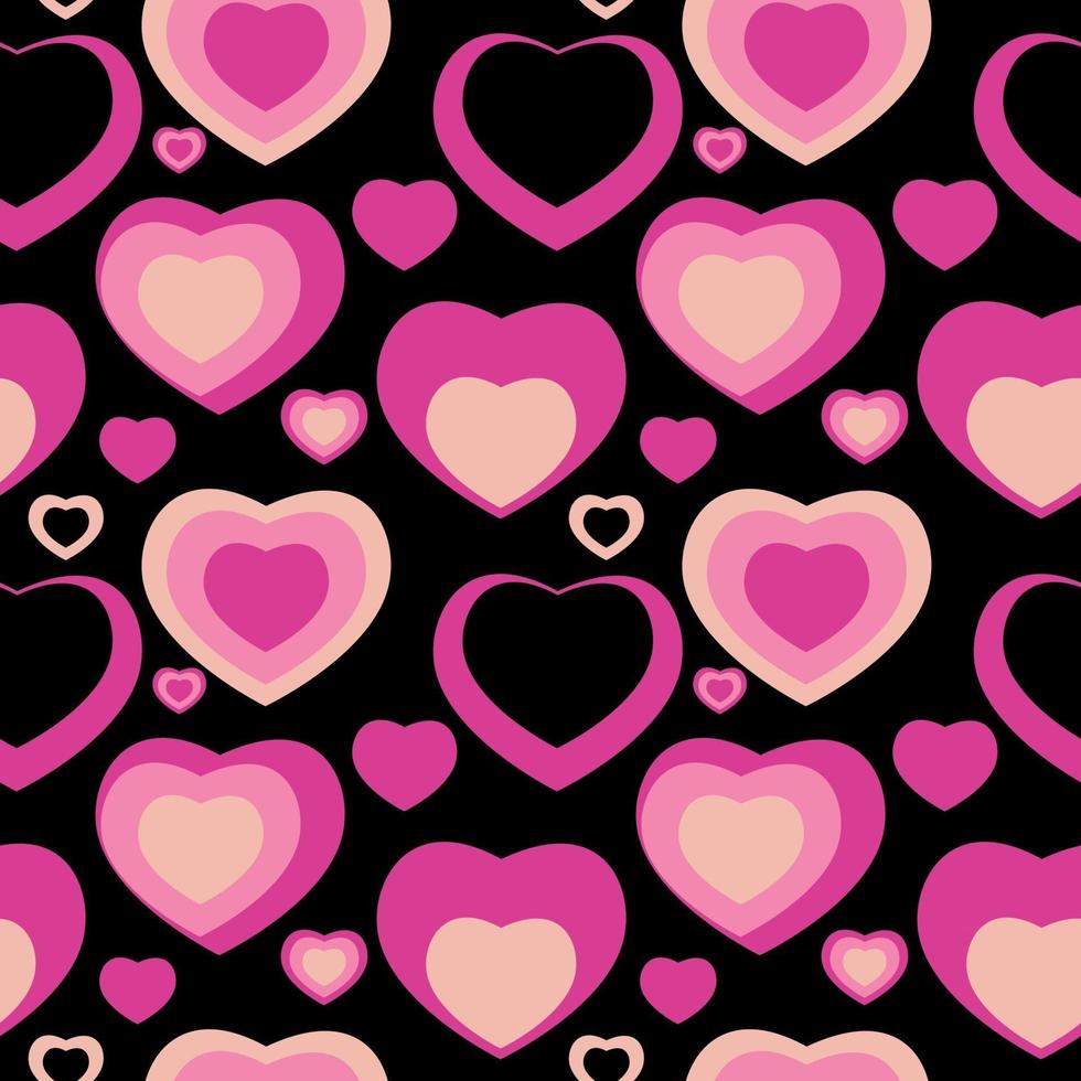 Heart Love Seamless Pattern Background Vector Illustration