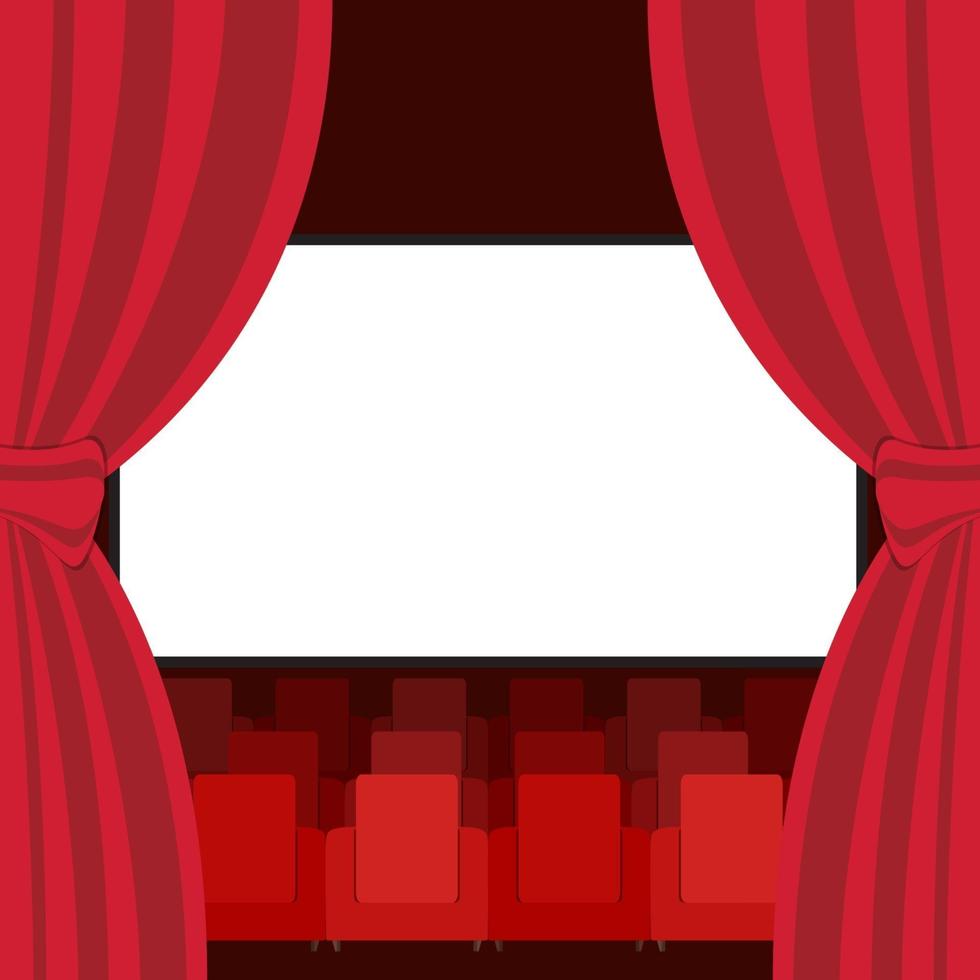 Abstract Cinema Flat Background. Vector Illustration