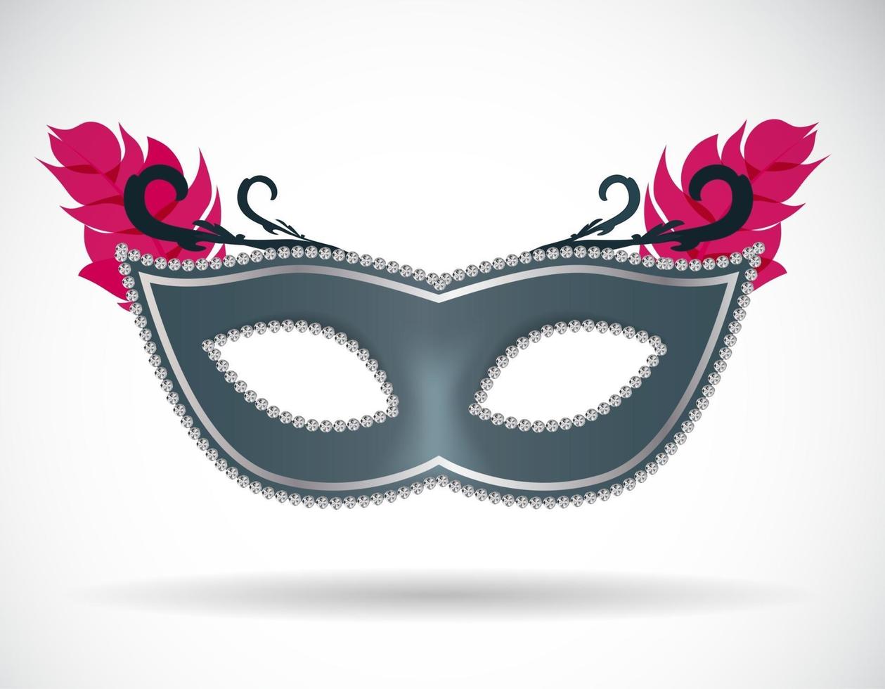 Masquerade Carnival Mask Icon Vector Illustration
