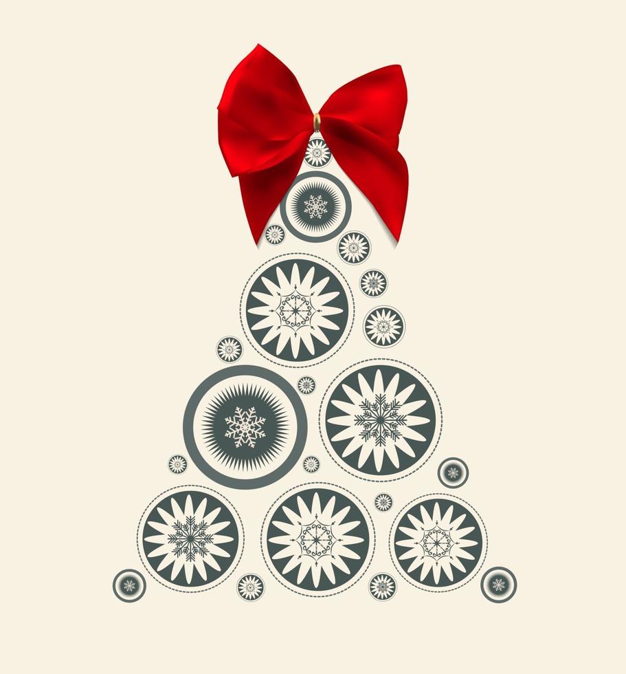 Fondo de Navidad y año nuevo de belleza abstracta con cinta de arco. ilustración vectorial vector