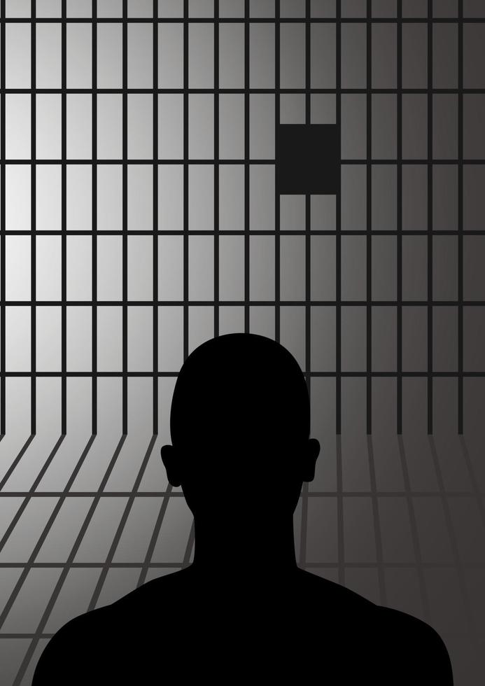 Man In Jail vector