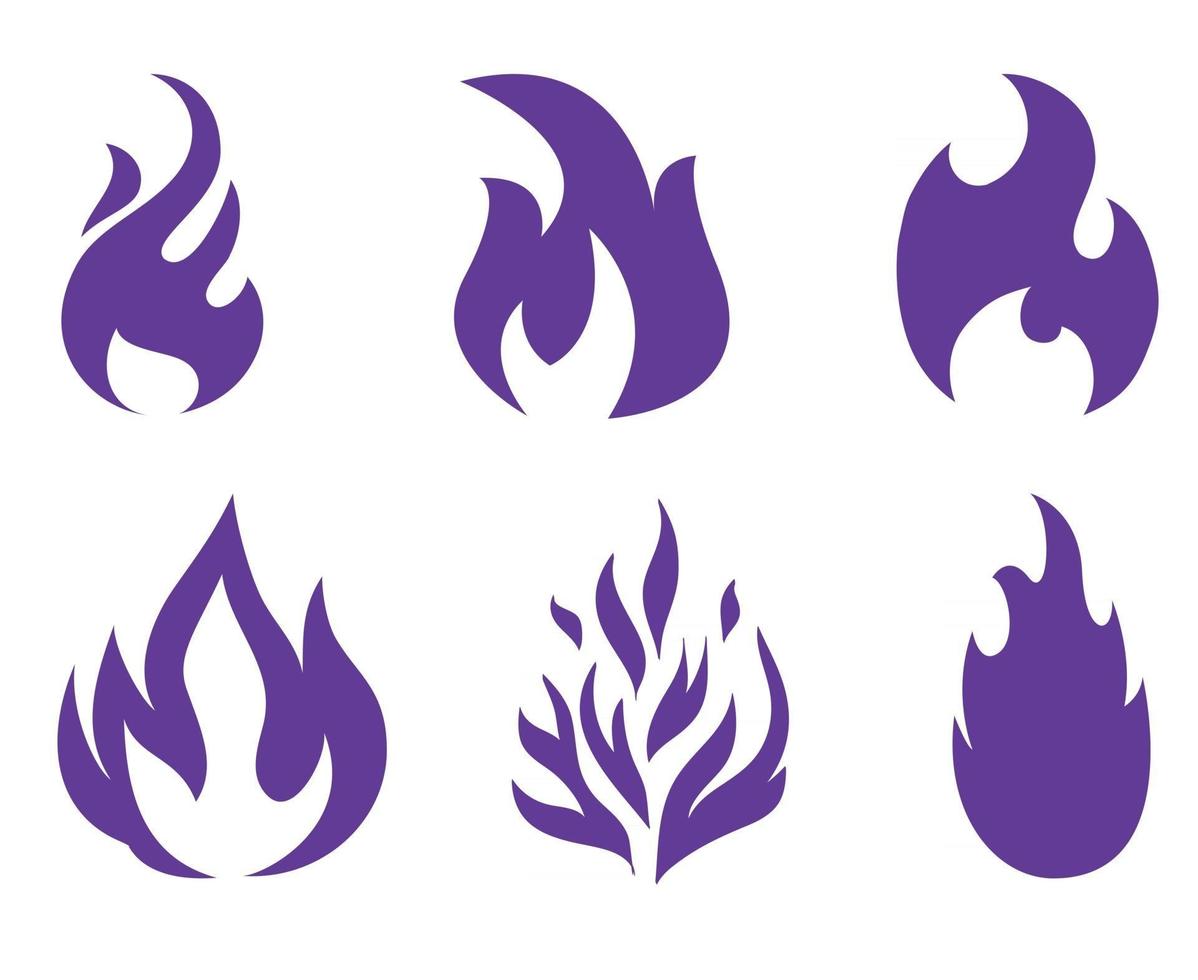 torch fire Collection icons flame vector illustration abstract design with Background White
