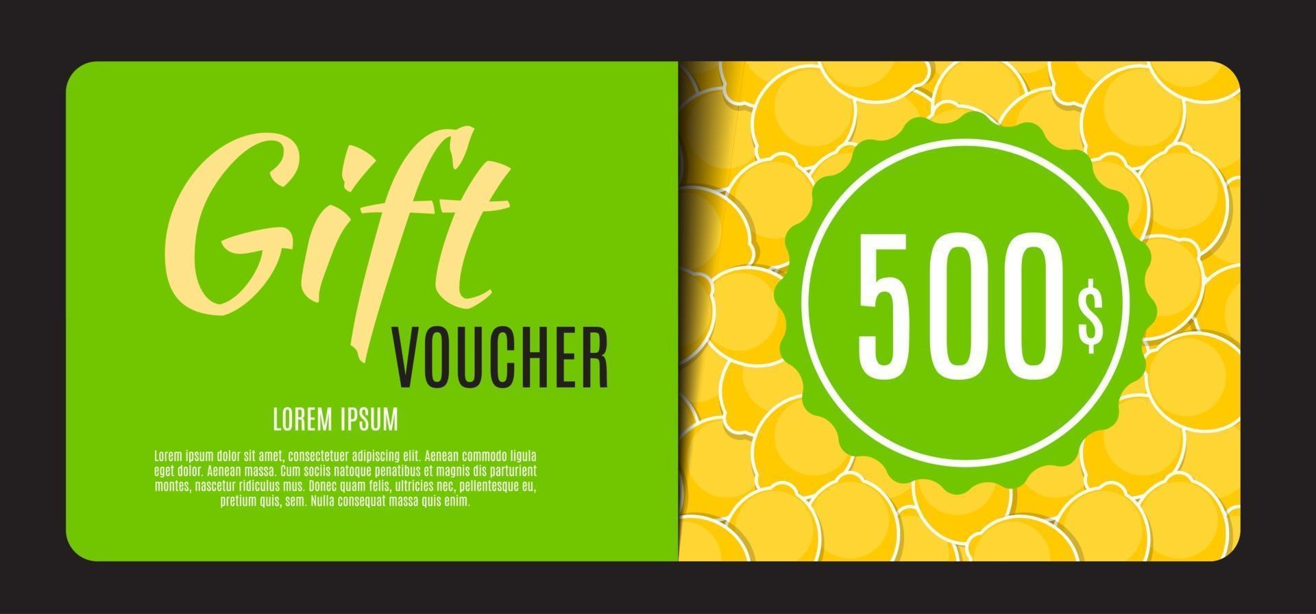 Gift Voucher Template Vector Illustration for Your Business