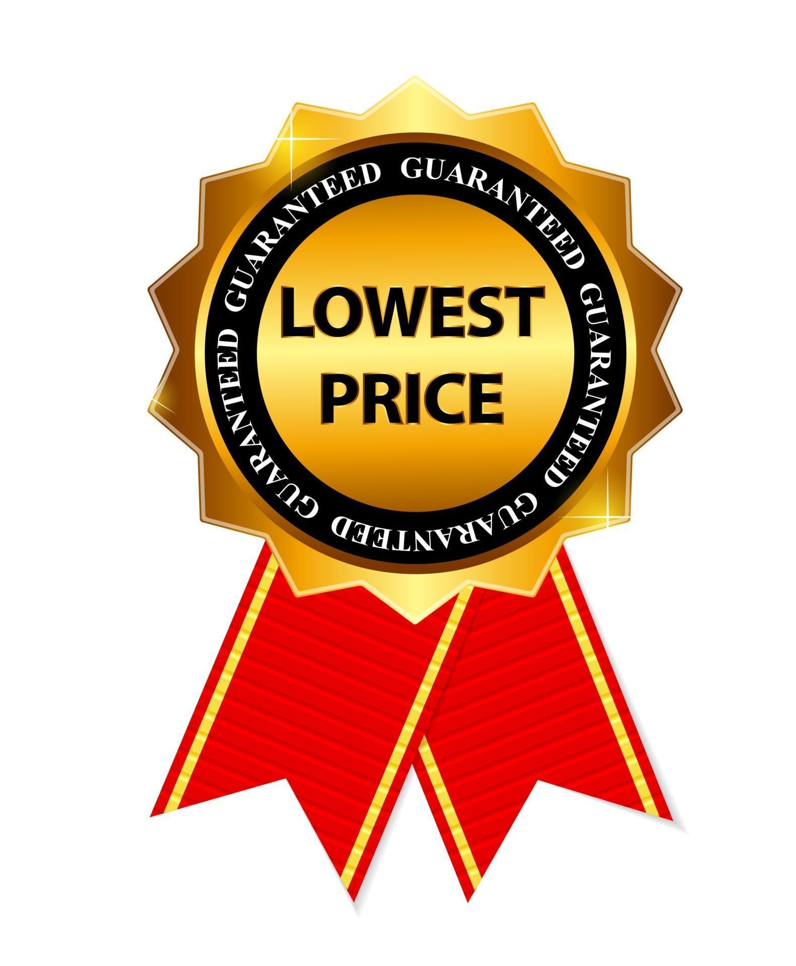 Lowest Price Guarantee Gold Label Sign Template Vector Illustration