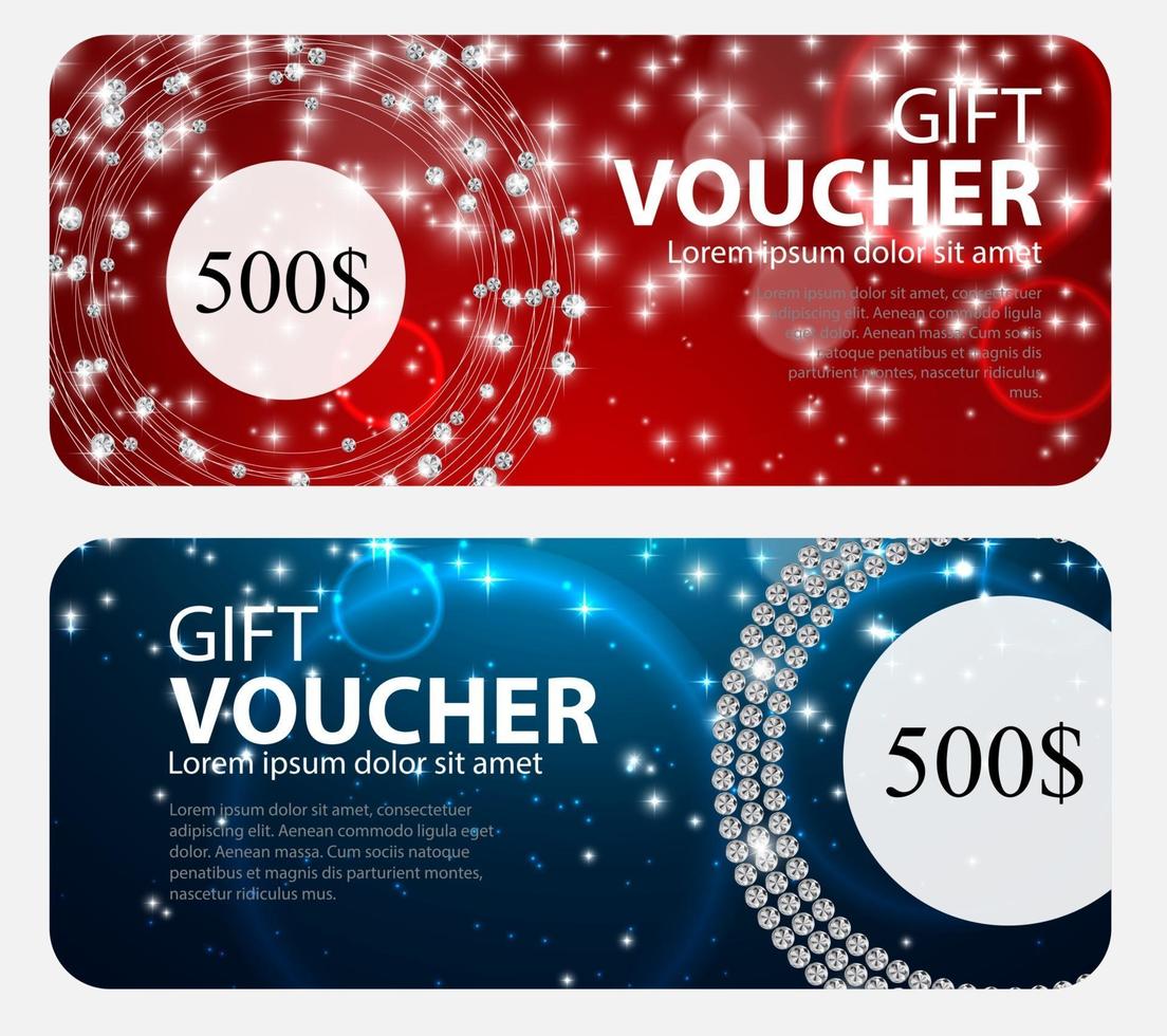 Gift Voucher Template For Your Business. Vector Illustration