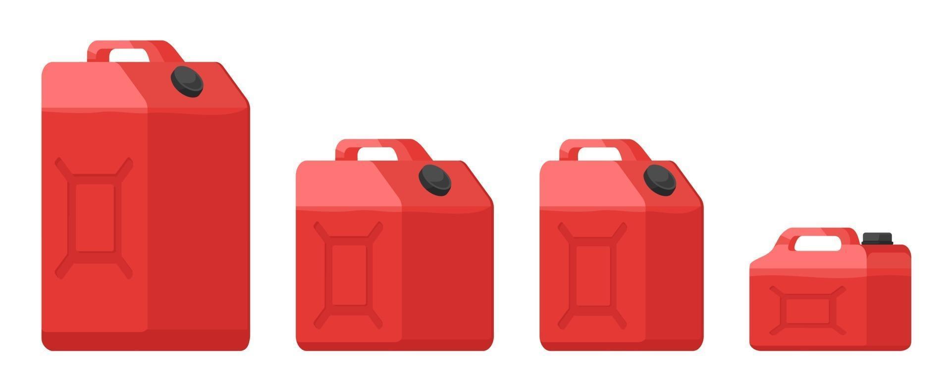 Red Plastic Jerry Cans vector