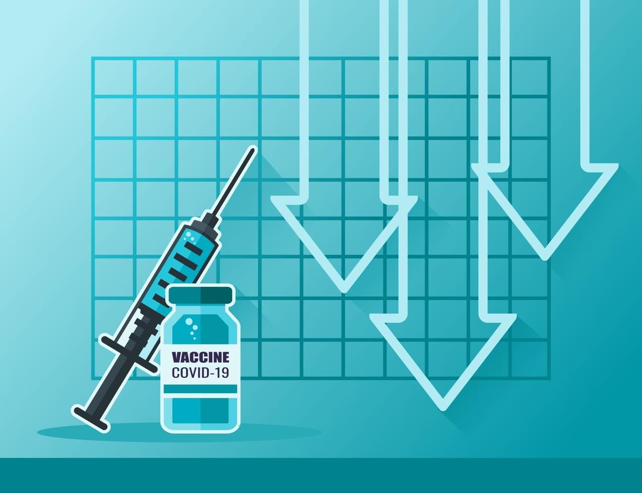 Covid-19 Vaccine Price Down vector