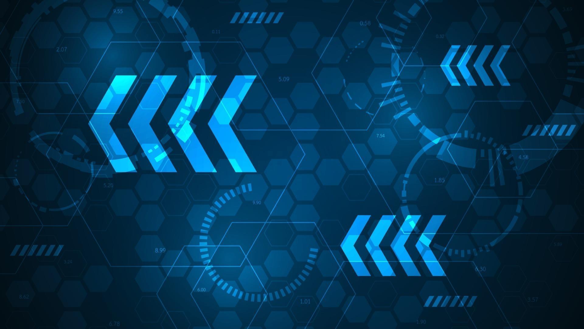 Digital data transfer system that is fast and modern. 2849333 Vector