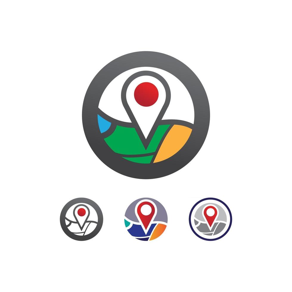 icono de ubicación, logotipo de mapa para mapas de google maps, signo, ruta, posición, símbolo y logotipo vectorial vector