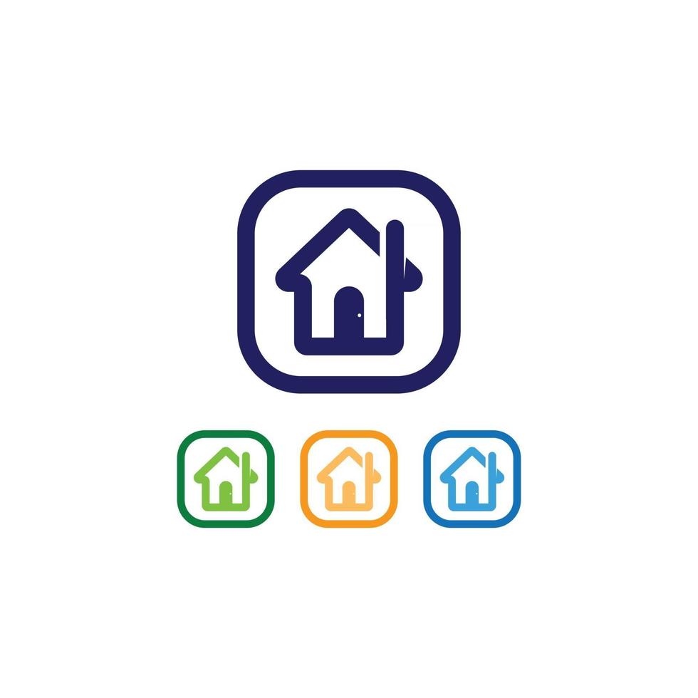 Real estate and home buildings vector logo icons template