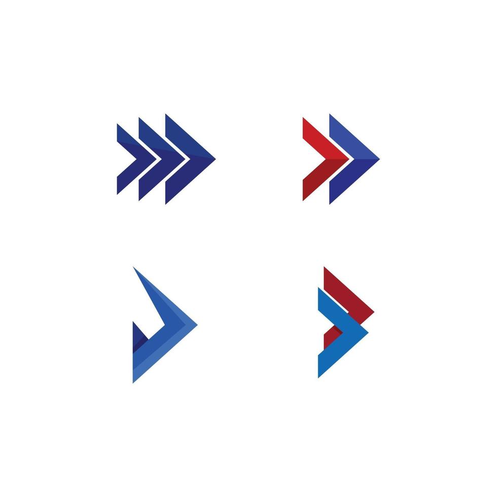 Arrow logo  design vector for music, media, play, digital audio and speed, finance, business template logo
