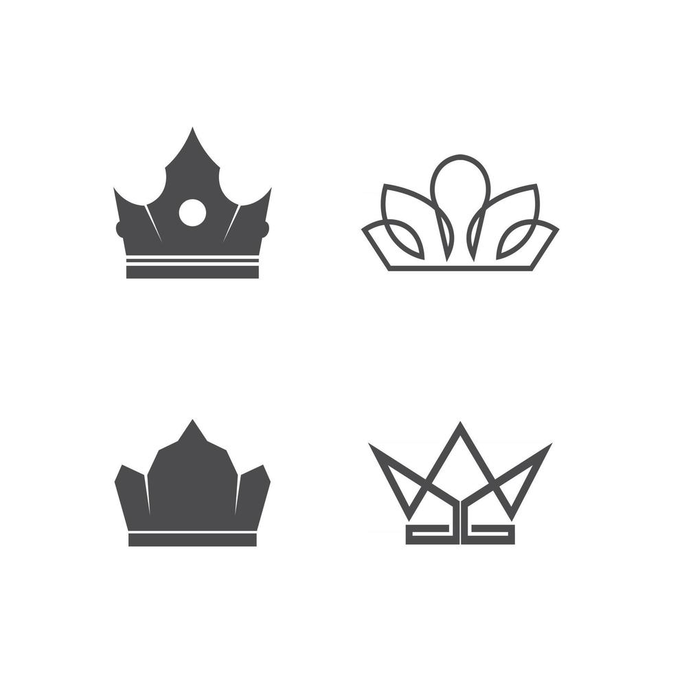 icono de vector de plantilla de logotipo de corona