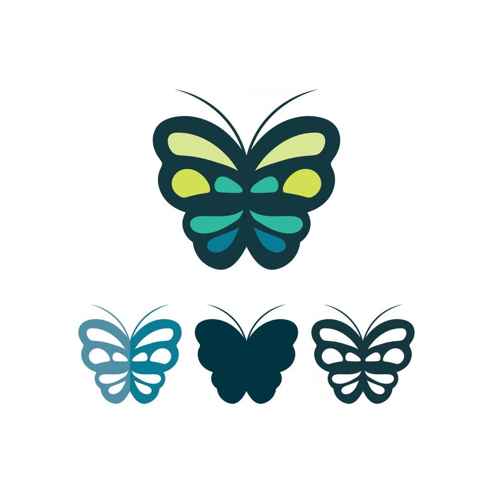 Vector Butterfly conceptual simple colorful icon Logo Vector Animal Insect