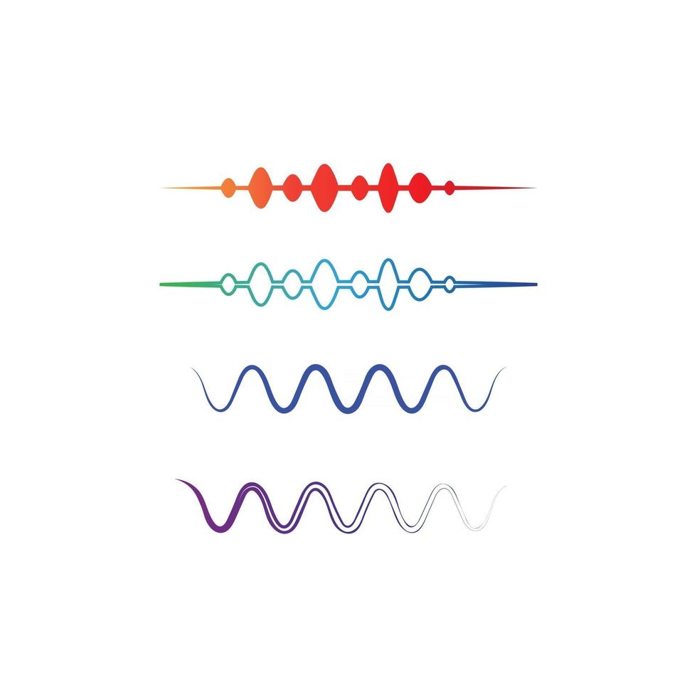 Sound waves vector illustration