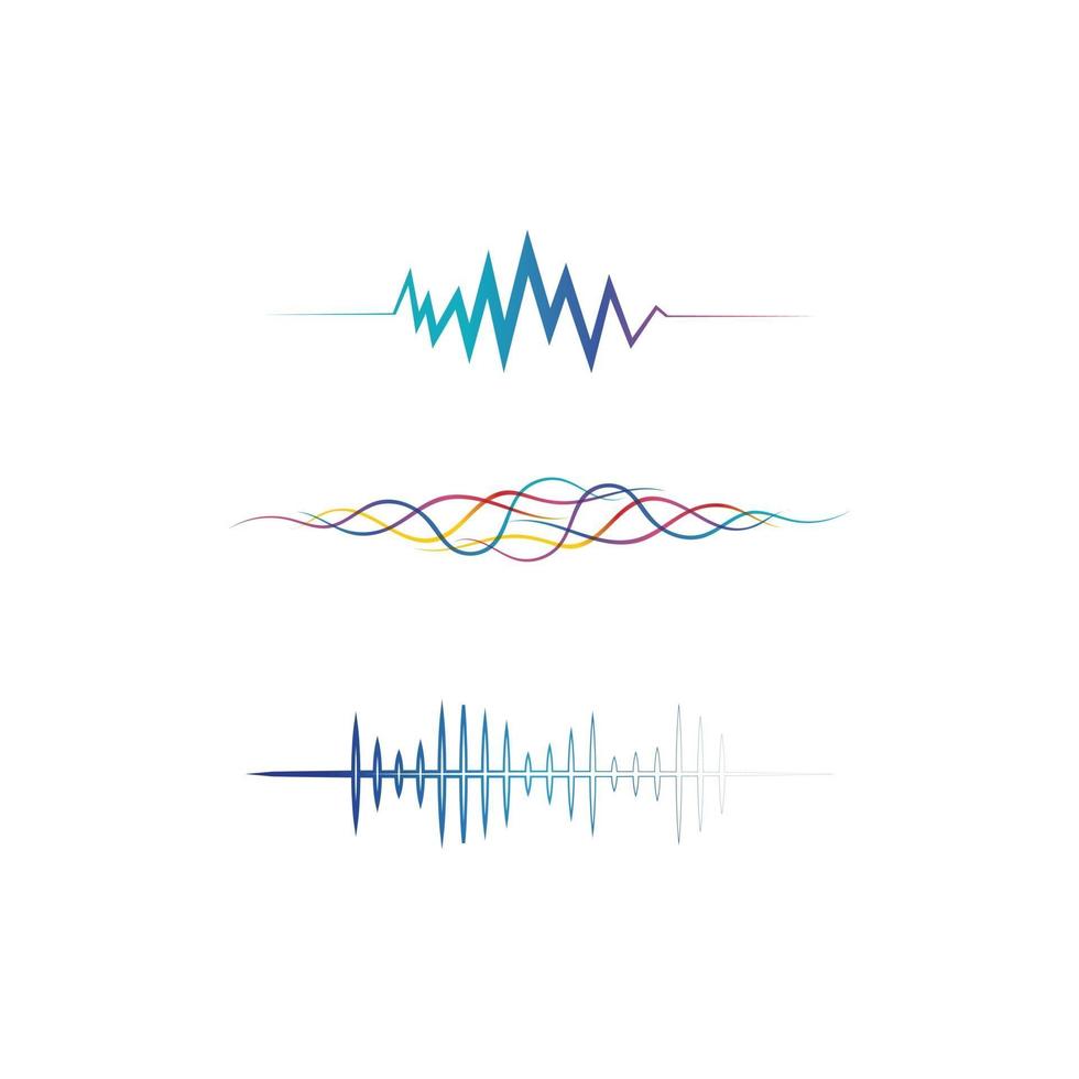 Ilustración de vector de ondas de sonido