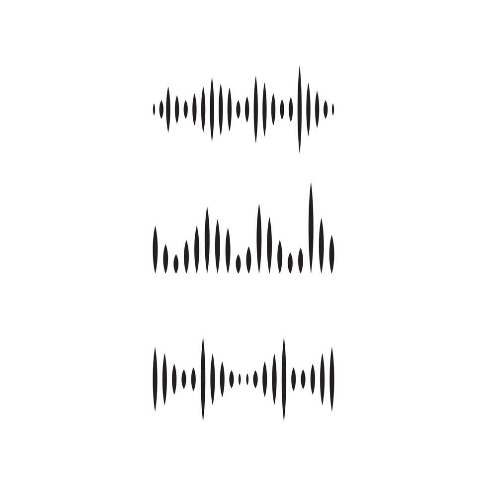 Ilustración de vector de ondas de sonido