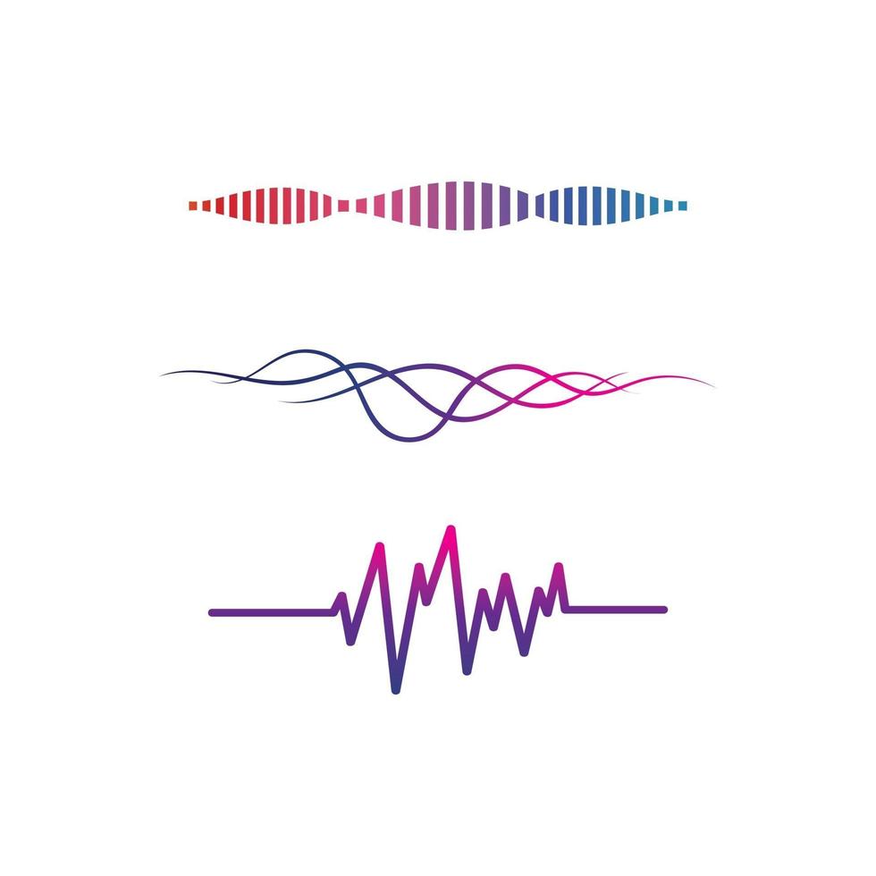 Sound waves vector illustration