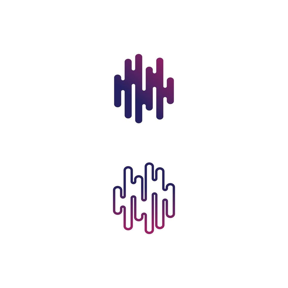 Sound waves vector illustration