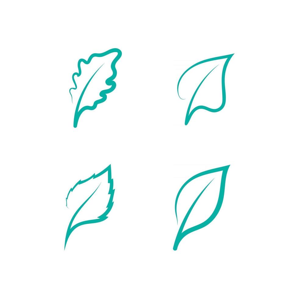 Tree leaf vector and green logo design friendly concept