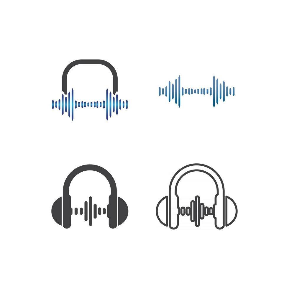 Sound waves vector illustration