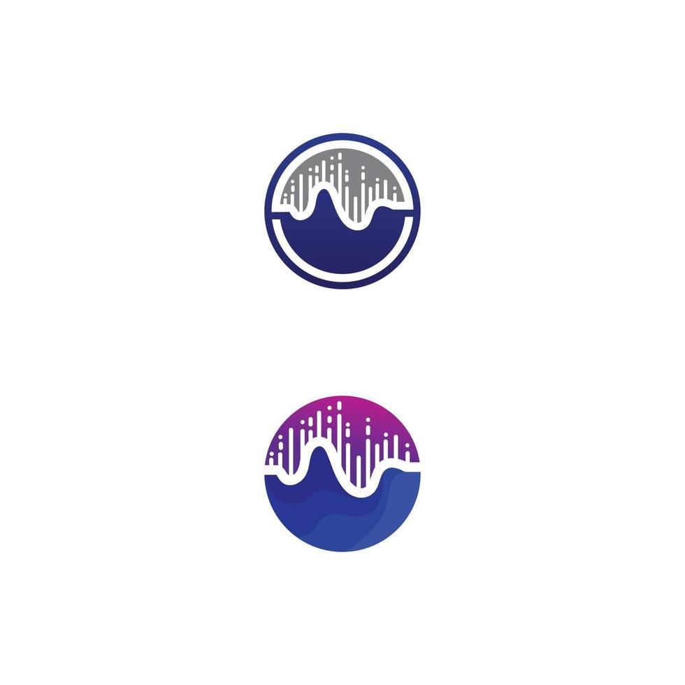 Sound waves vector illustration