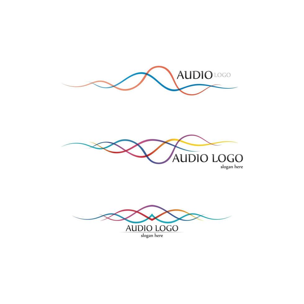 Sound waves vector illustration