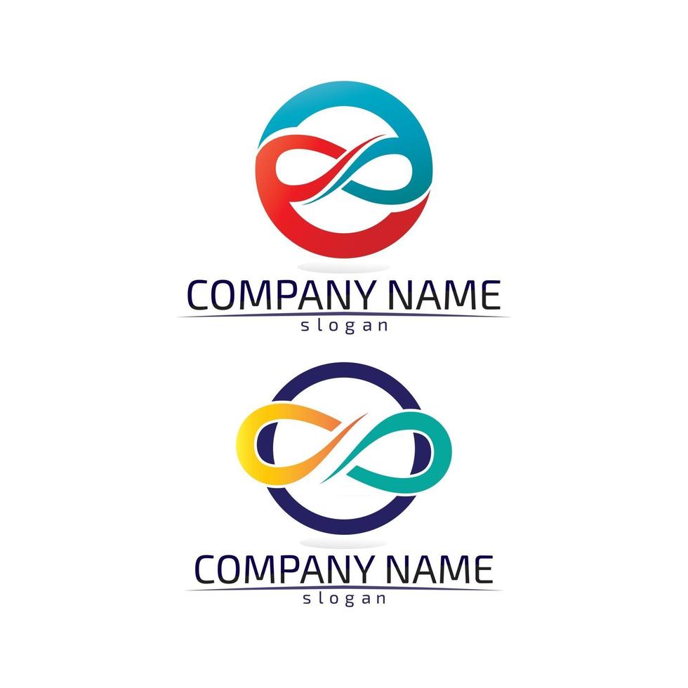 infinity logo and symbol template icons app vector