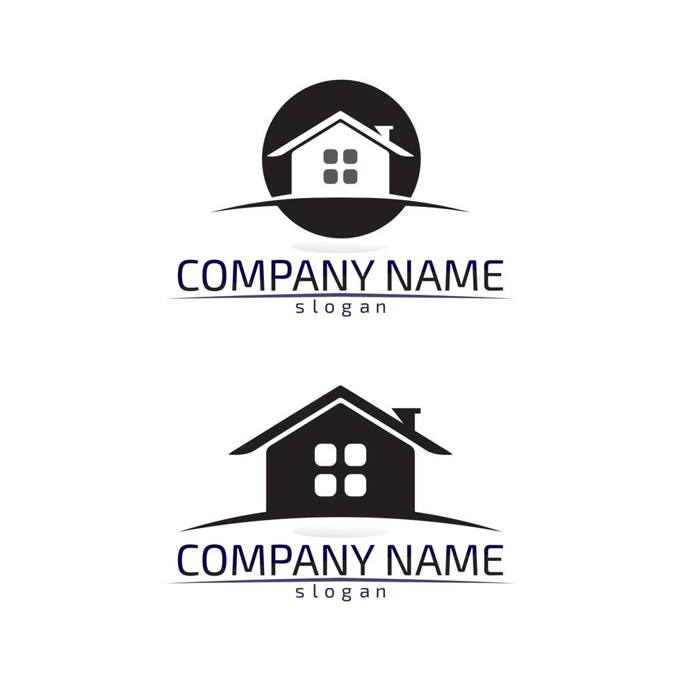 Real estate and home buildings logo icons template vector