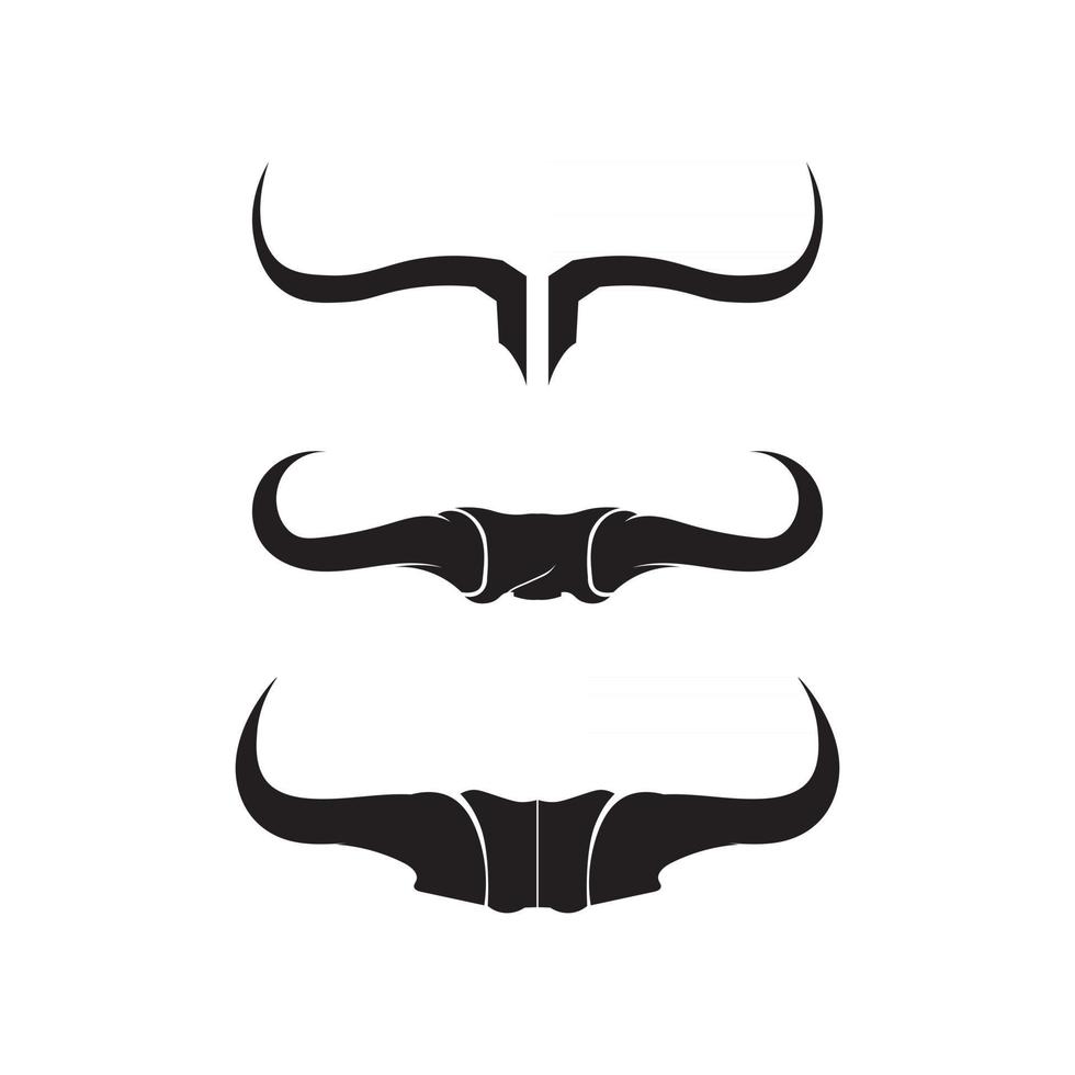 Bull horn logo and symbols template icons app vector