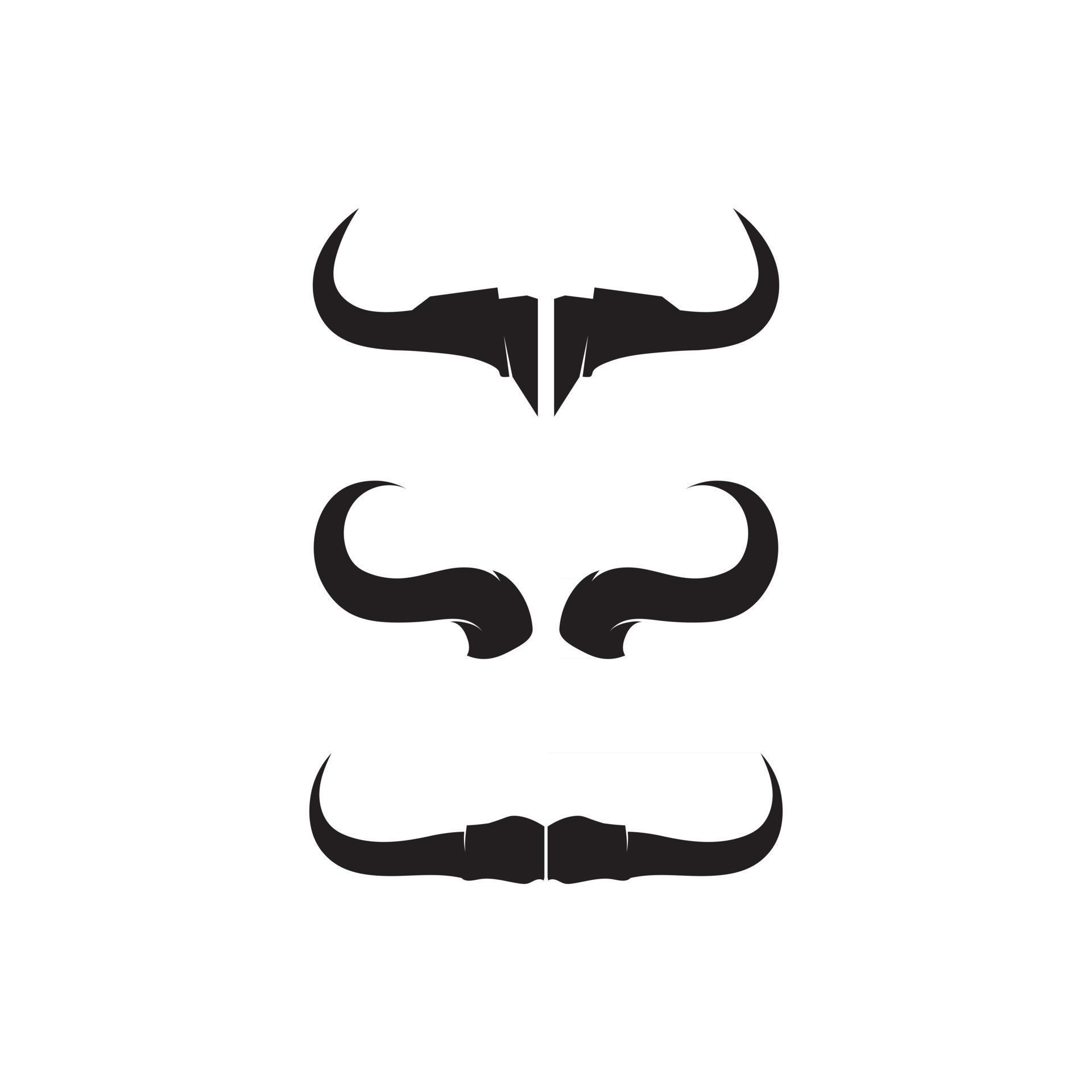 Bull horn and buffalo logo and symbols template icons app 2849601