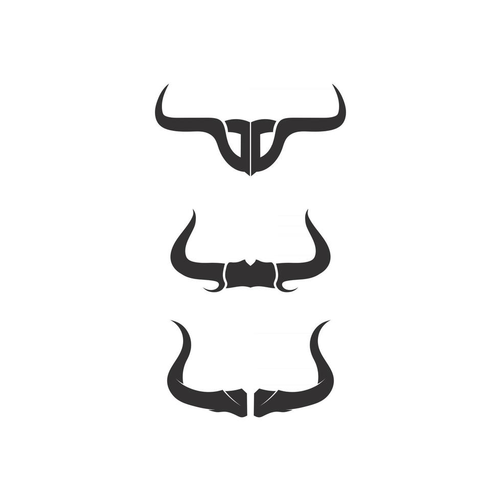 Bull and cow animal, logo and vector horn and buffalo logo and symbols template icons app