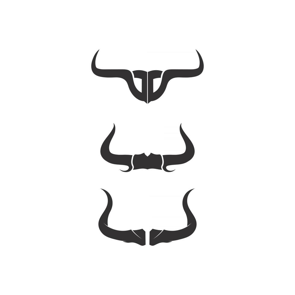 Bull and cow animal, logo and vector horn and buffalo logo and symbols template icons app