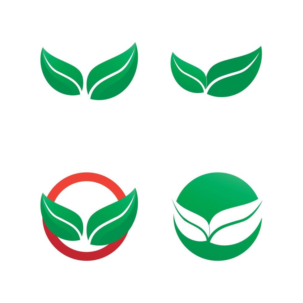 diseño de vector de hoja de árbol logotipo de concepto ecológico