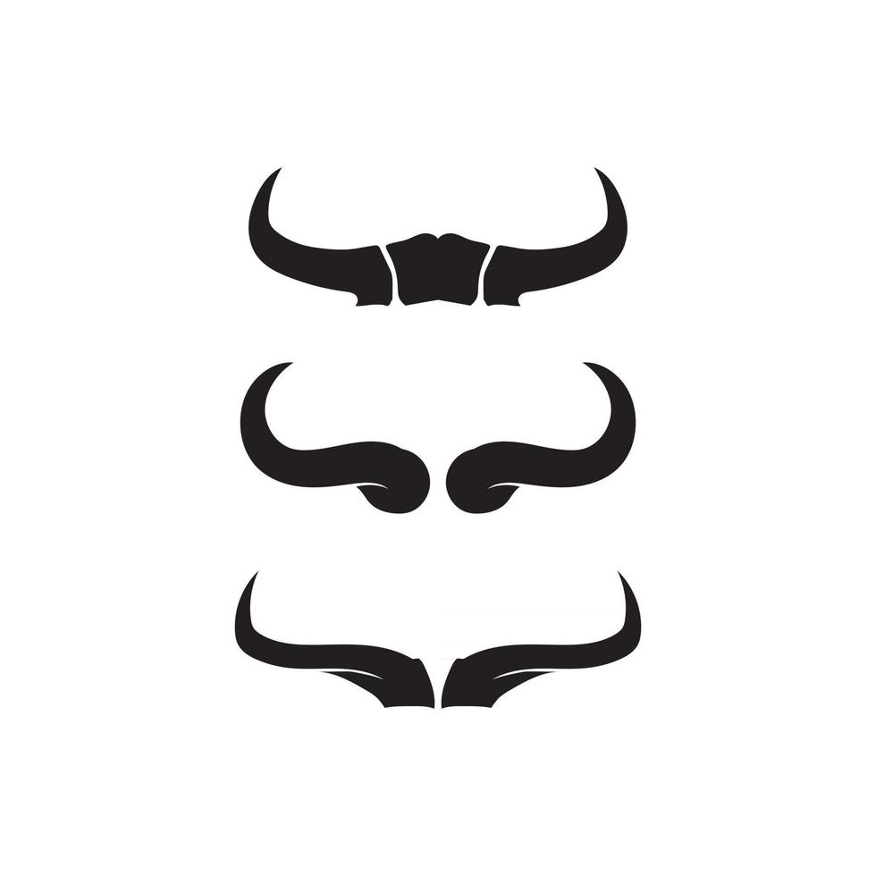 Bull and cow animal, logo and vector horn and buffalo logo and symbols template icons app