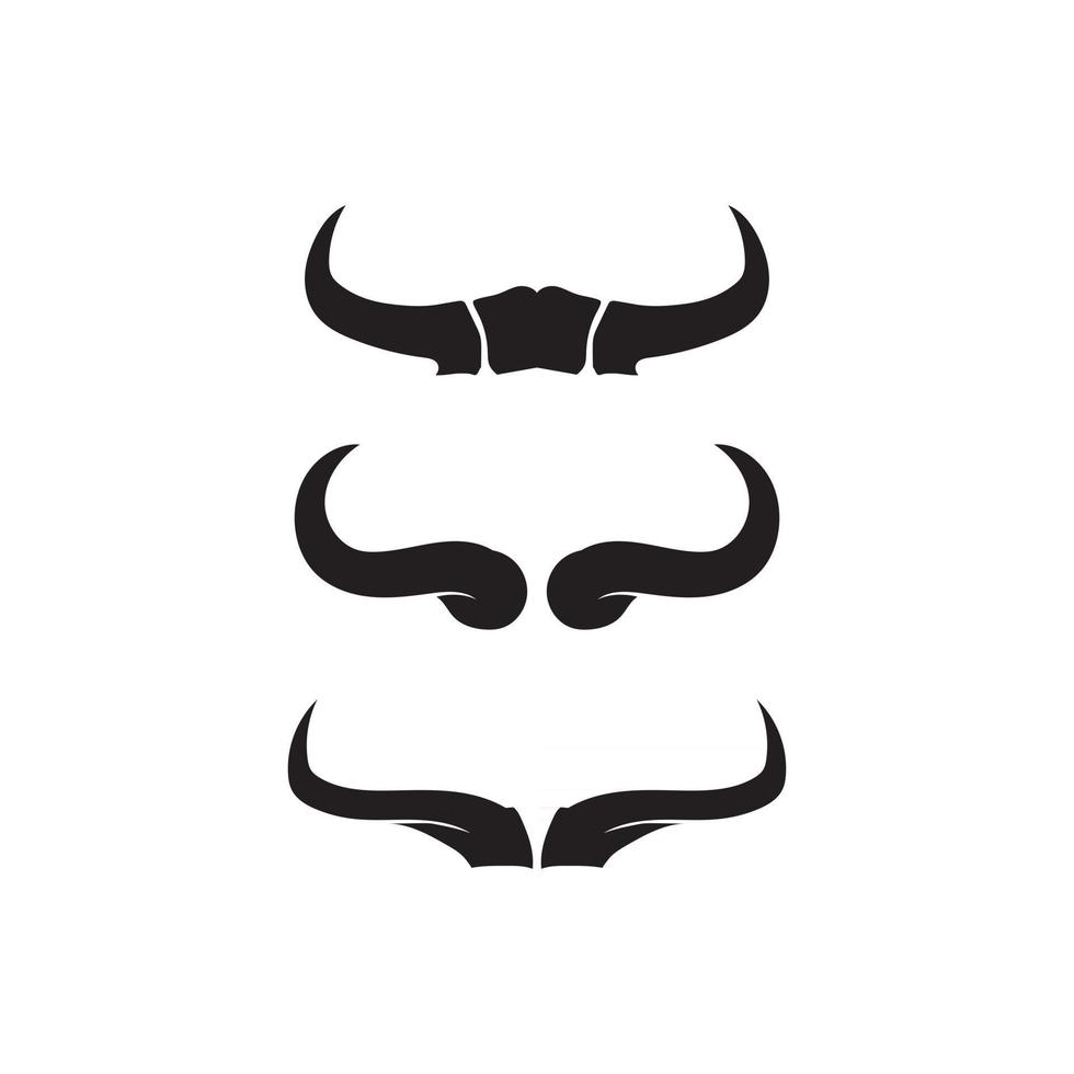 Bull and cow animal, logo and vector horn and buffalo logo and symbols template icons app