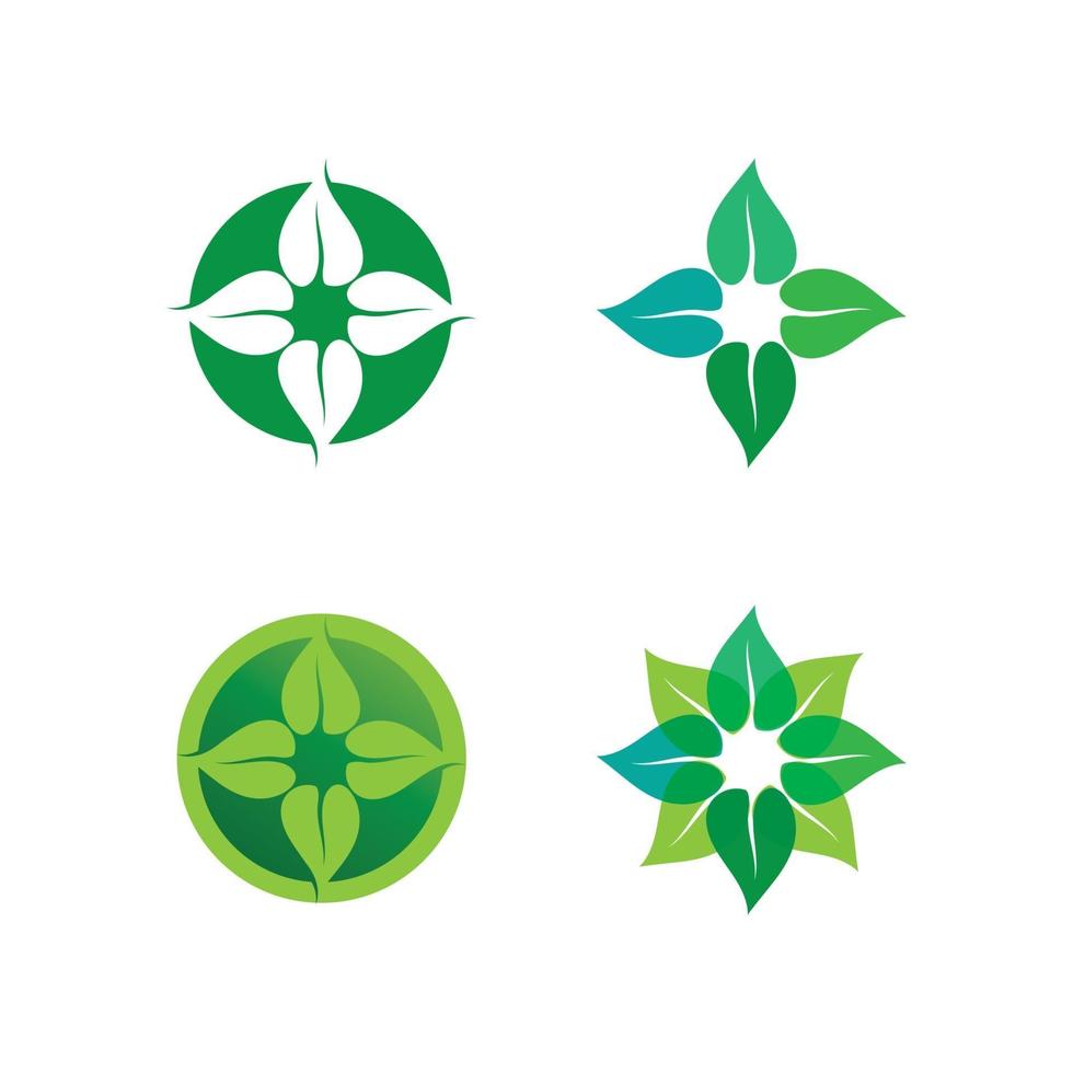 diseño de vector de hoja de árbol logotipo de concepto ecológico