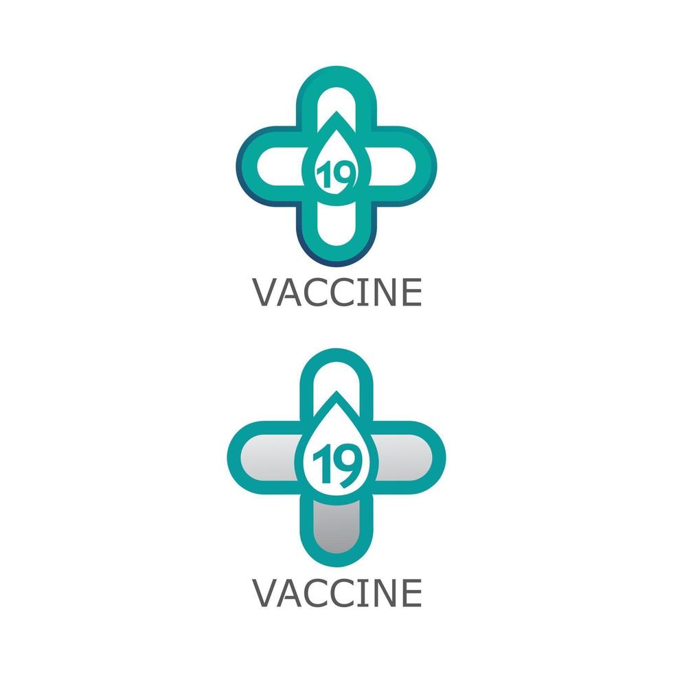 Vaccin logo medical vector antibiotic vaccination virus vaccine, design and illustration for health care