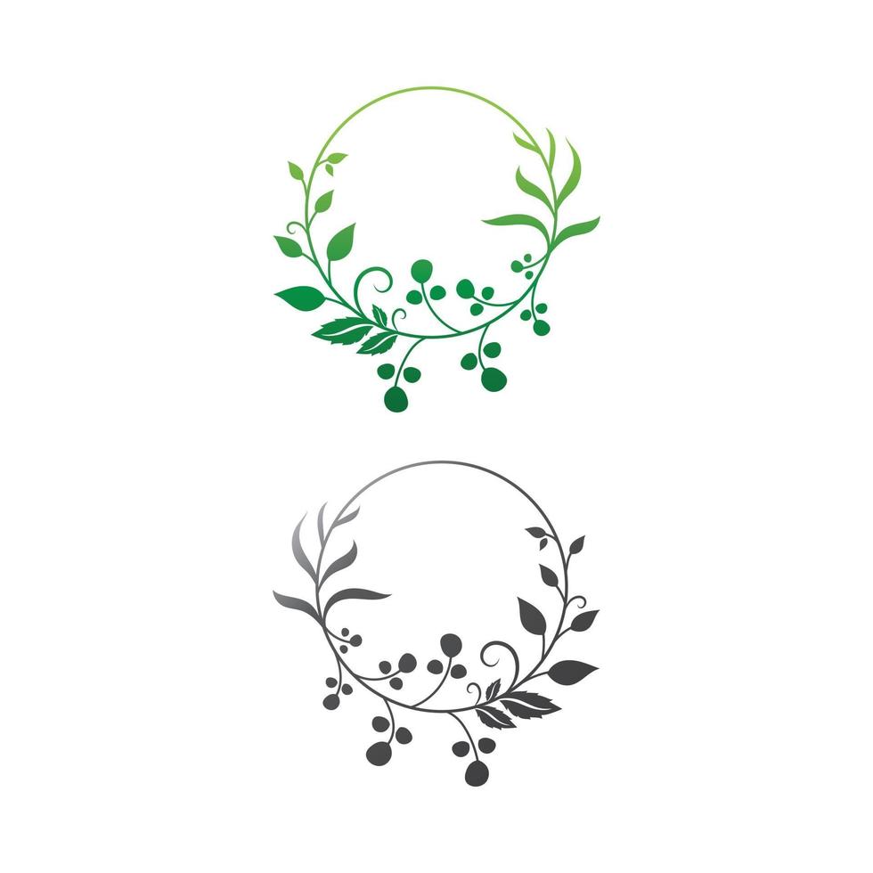 vector de hoja de árbol y concepto amigable de diseño de logotipo verde