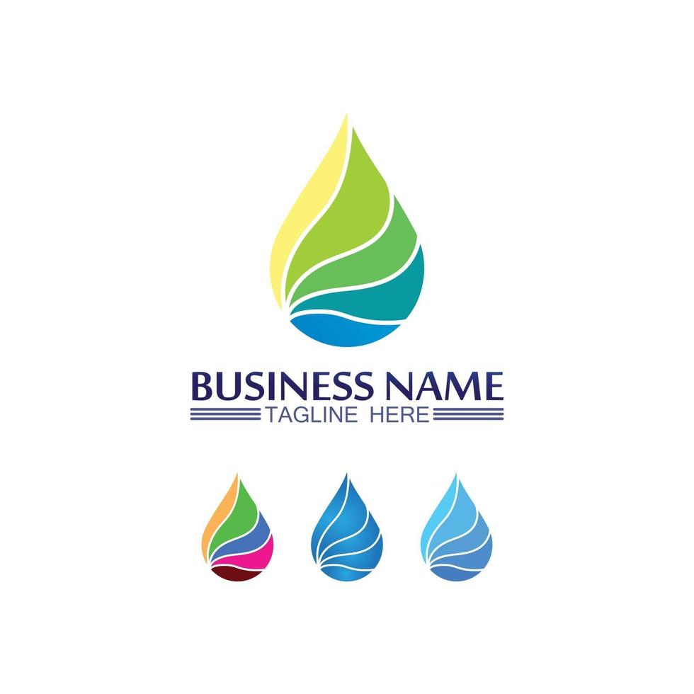 Water drop Logo Template vector