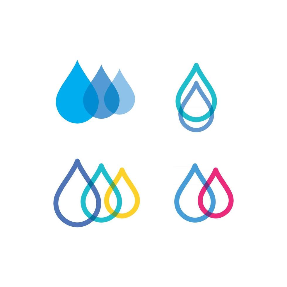 vector de plantilla de logotipo de gota de agua