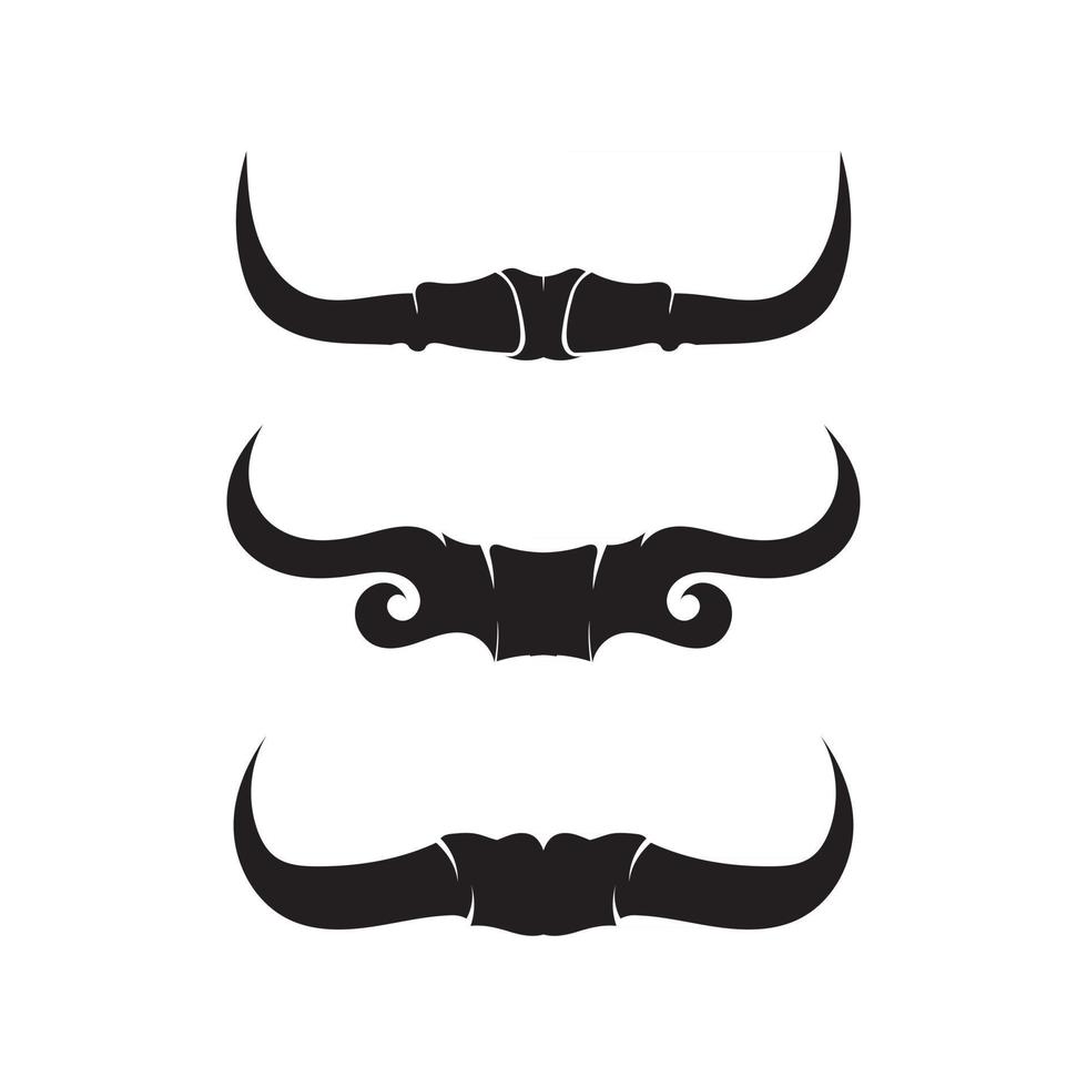 Bull horn logo and symbols template icons app vector