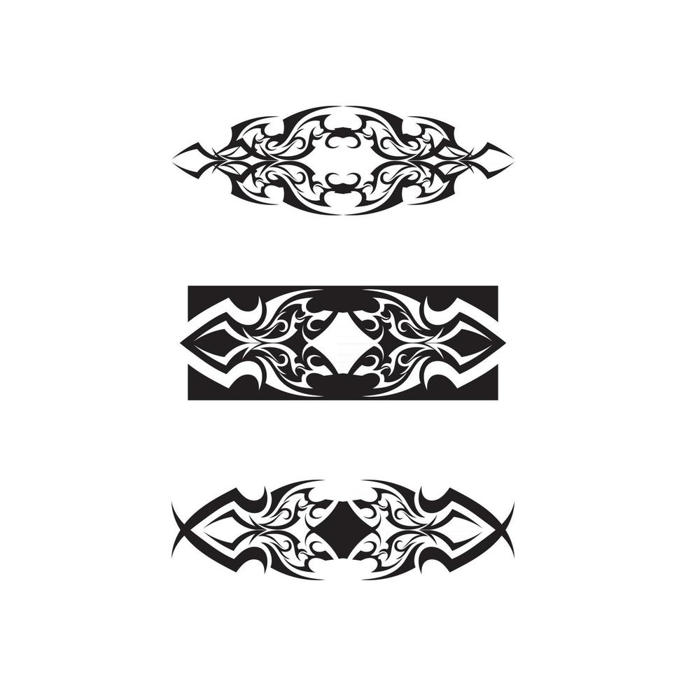 Diseño de ilustración de vector de icono de tatuaje étnico tribal