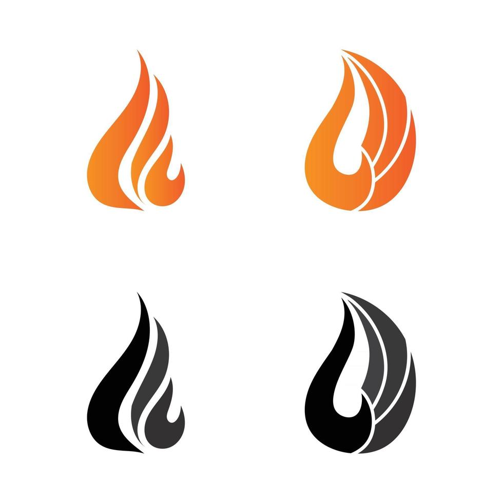 Fire flame nature logo and symbols icons template vector