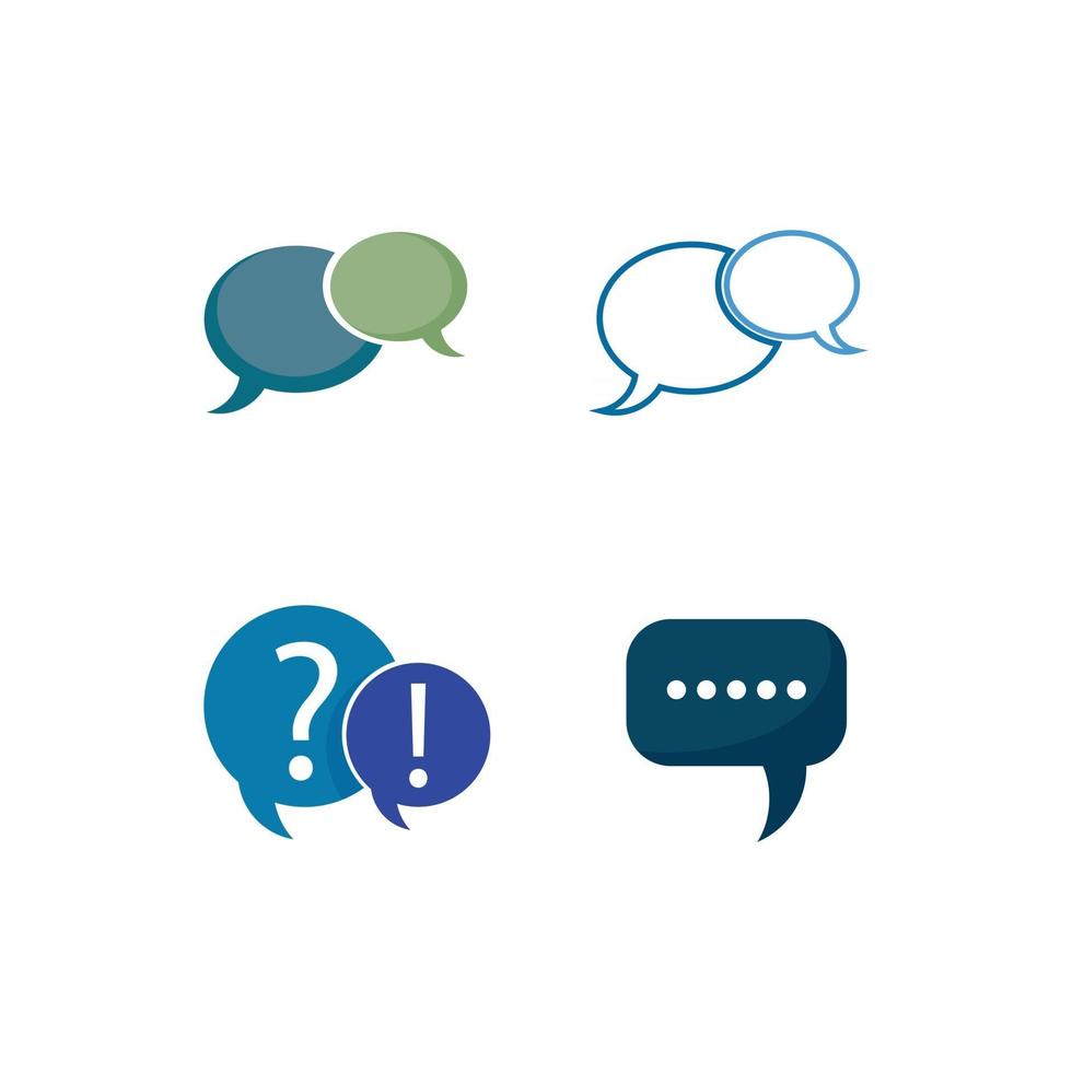 chat y mensaje símbolo vector logo design