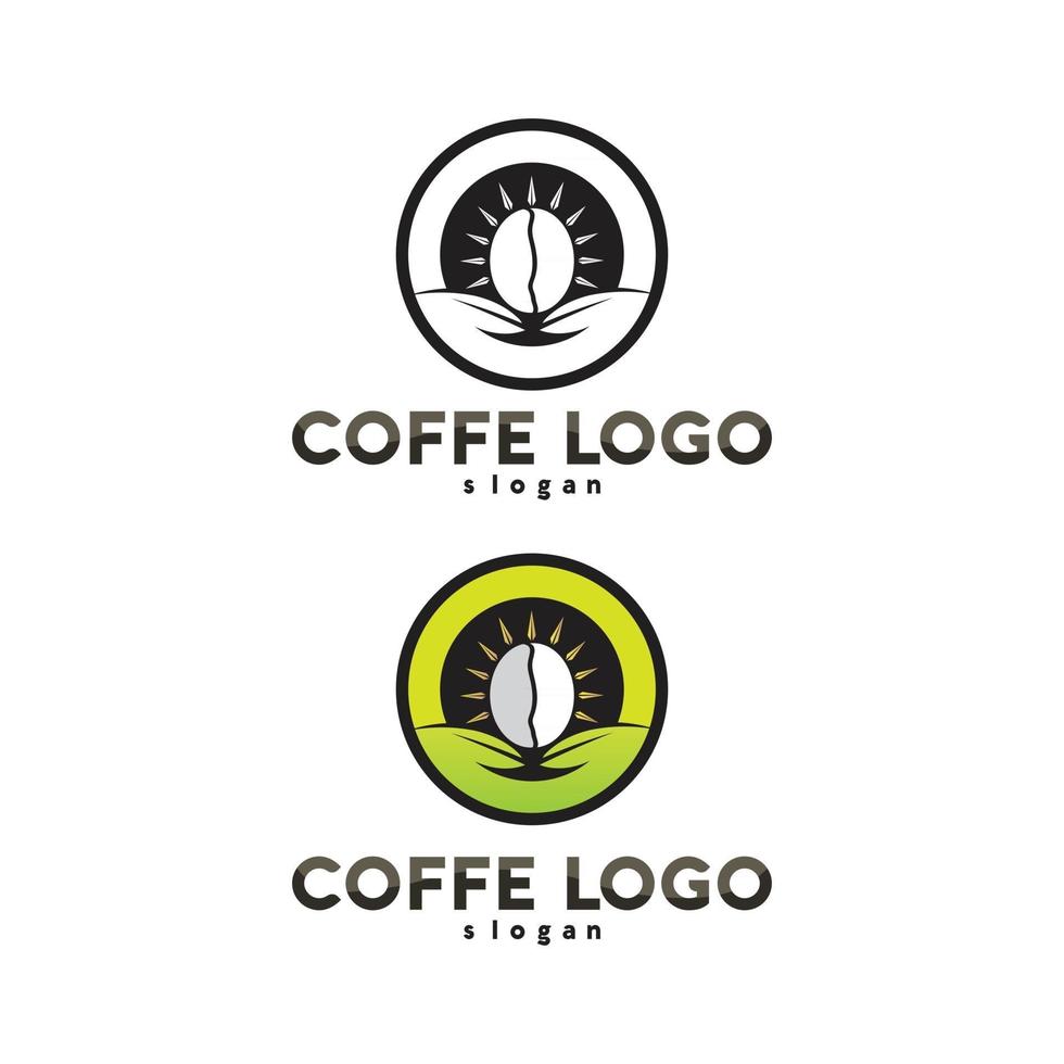 Coffee cup Logo Template vector icon design and coffe black
