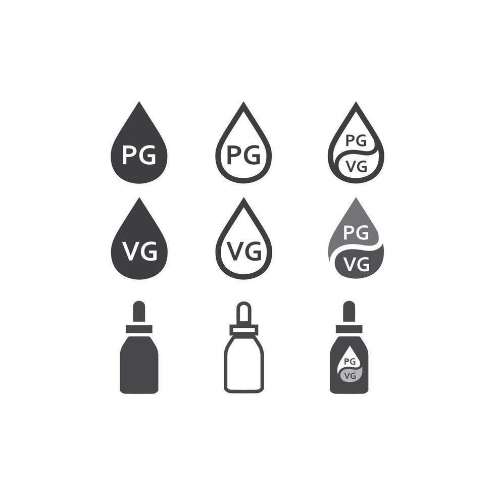 vape and vapor logo icon smoke vector and set design for vapers vaping device and lifestyle modern smoking