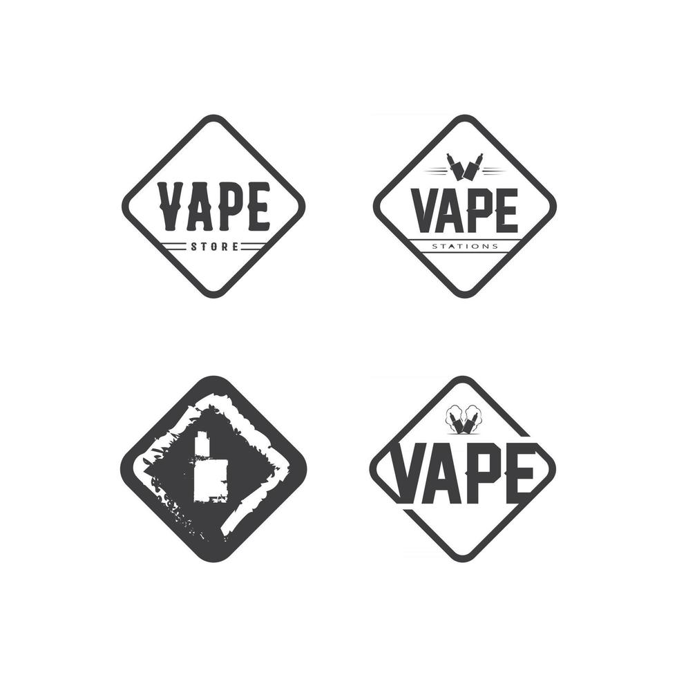 vape and vapor logo icon smoke vector and set design for vapers vaping device and lifestyle modern smoking