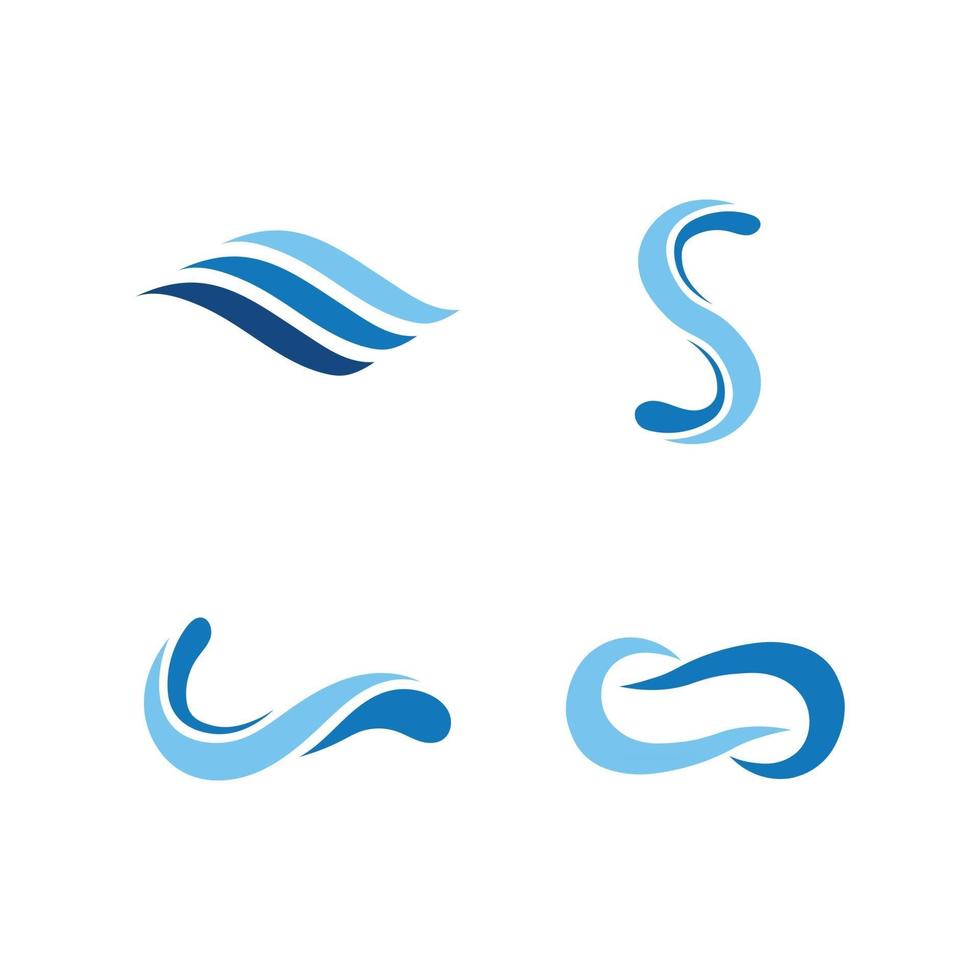 Water wave icon vector icon beach logo design for nature and ocean design vector